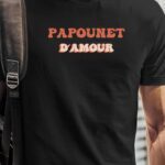 Tee-shirt - Noir - Papounet d'amour funky Pour homme-1