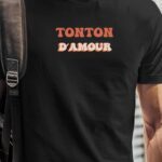 Tee-shirt - Noir - Tonton d'amour funky Pour homme-1
