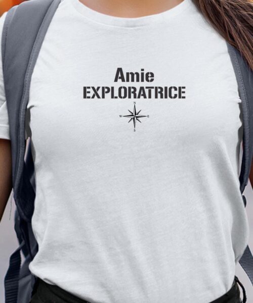 T-Shirt Blanc Amie exploratrice Pour femme-1