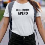 T-Shirt Blanc Belle-Maman apéro face Pour femme-2