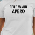 T-Shirt Blanc Belle-Maman apéro face Pour femme-1