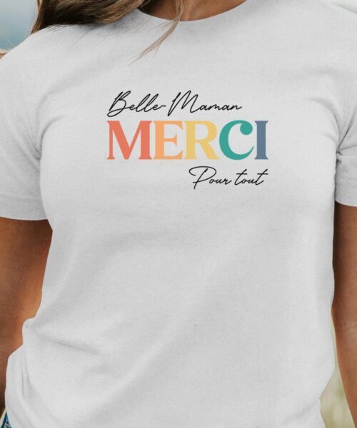 T-Shirt Blanc Belle-Maman merci pour tout Pour femme-1