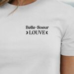 T-Shirt Blanc Belle-Soeur Louve lune coeur Pour femme-1
