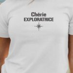 T-Shirt Blanc Chérie exploratrice Pour femme-1
