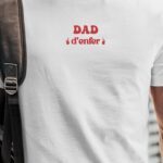 T-Shirt Blanc Dad d'enfer Pour homme-1