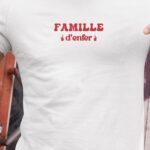 T-Shirt Blanc Famille d'enfer Pour homme-1