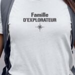 T-Shirt Blanc Famille d'explorateur Pour femme-1
