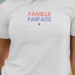 T-Shirt Blanc Famille parfaite Pour femme-1