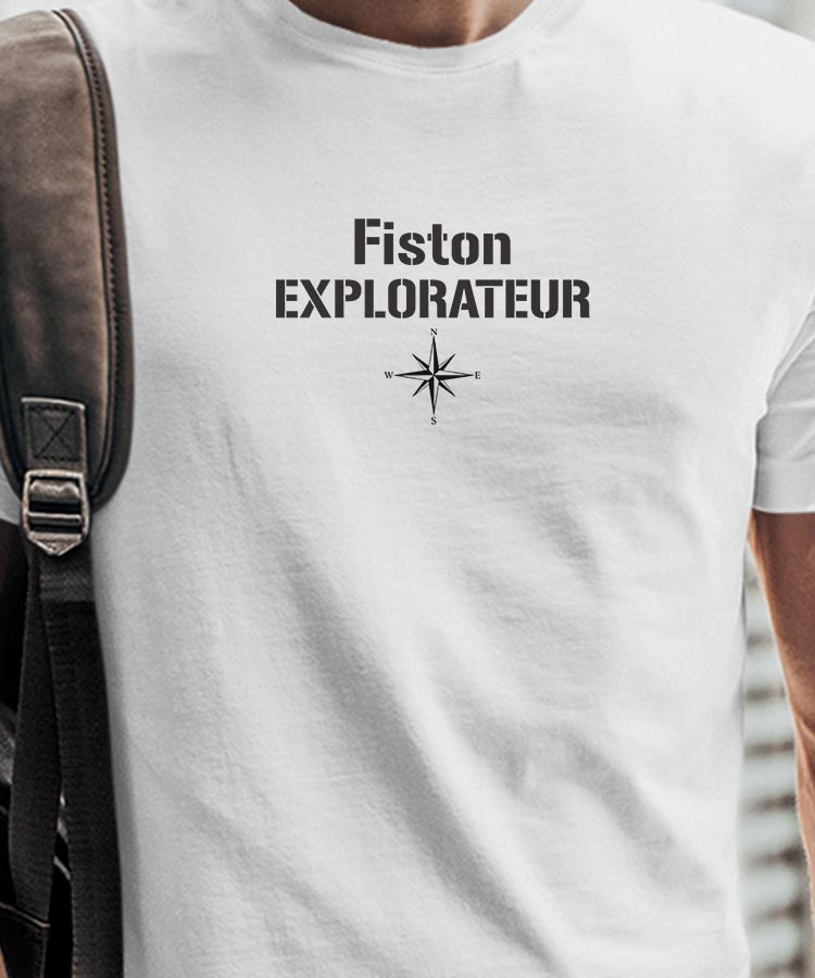 T-Shirt Blanc Fiston explorateur Pour homme-1