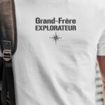 T-Shirt Blanc Grand-Frère explorateur Pour homme-1