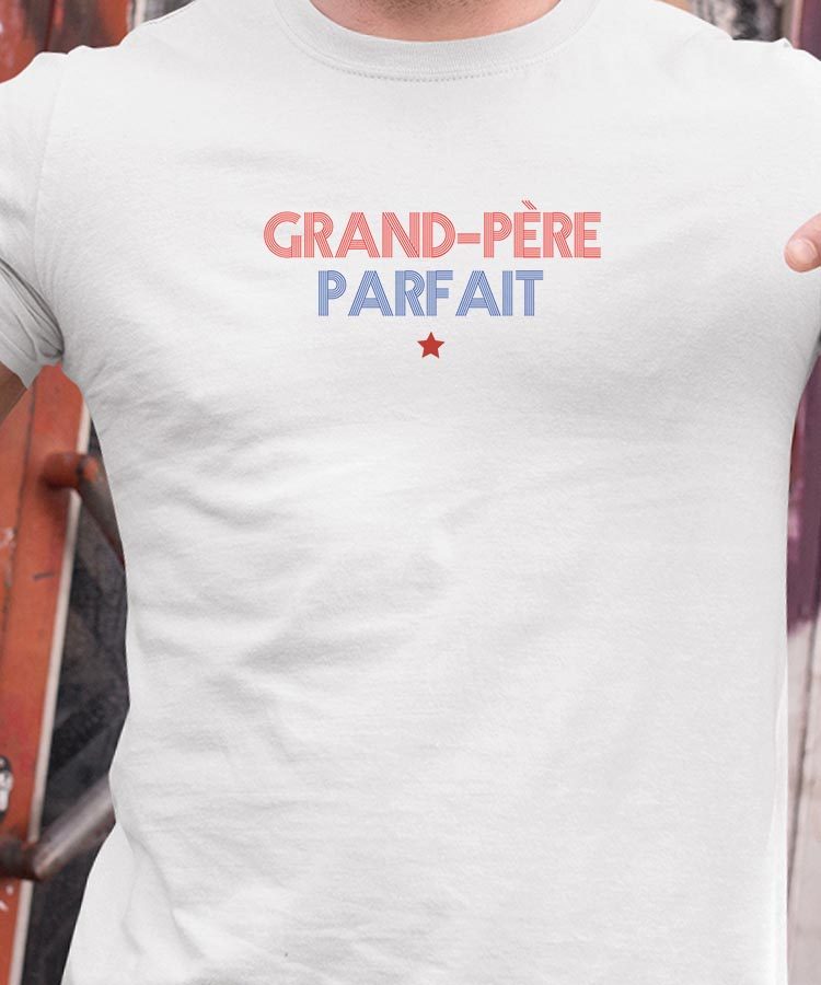 T-Shirt Blanc Grand-Père parfait Pour homme-1