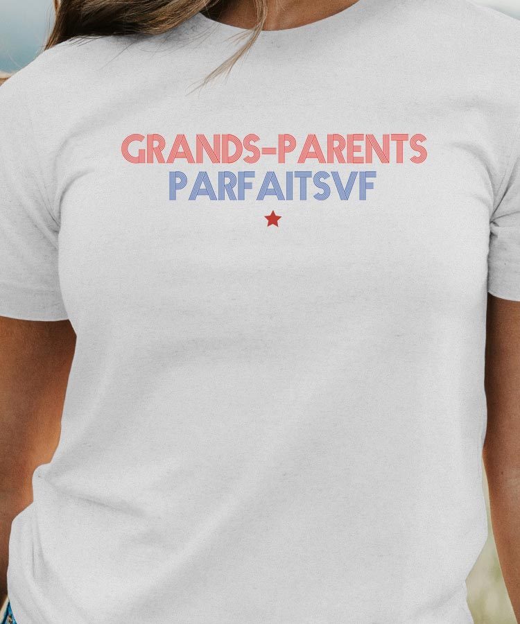 T-Shirt Blanc Grands-Parents parfaits Pour femme-1