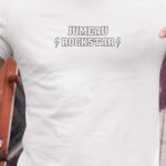 T-Shirt Blanc Jumeau ROCKSTAR Pour homme-1