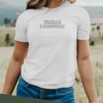 T-Shirt Blanc Jumelle ROCKSTAR Pour femme-2