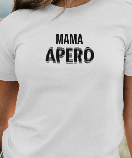 T-Shirt Blanc Mama apéro face Pour femme-1