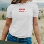 T-Shirt Blanc Mama d'enfer Pour femme-2