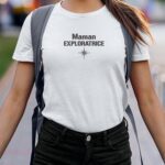 T-Shirt Blanc Maman exploratrice Pour femme-2