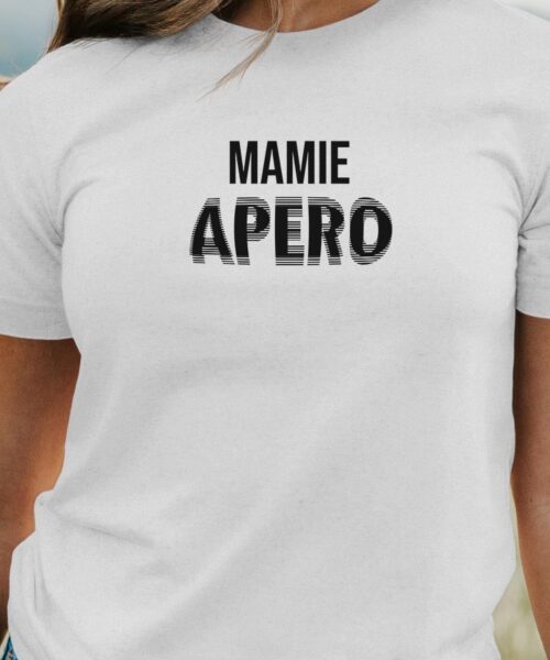 T-Shirt Blanc Mamie apéro face Pour femme-1