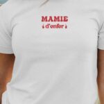 T-Shirt Blanc Mamie d'enfer Pour femme-1