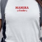 T-Shirt Blanc Mamina d'enfer Pour femme-1