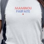 T-Shirt Blanc Maminou parfaite Pour femme-1