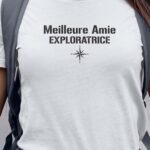T-Shirt Blanc Meilleure Amie exploratrice Pour femme-1