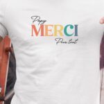T-Shirt Blanc Papy merci pour tout Pour homme-1