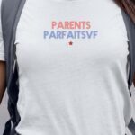 T-Shirt Blanc Parents parfaits Pour femme-1