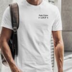 T-Shirt Blanc Petit-Frère Loup lune coeur Pour homme-2