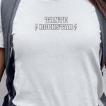 T-Shirt Blanc Tante ROCKSTAR Pour femme-1