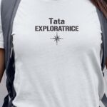 T-Shirt Blanc Tata exploratrice Pour femme-1