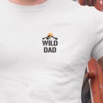 T-Shirt Blanc Wild Dad coeur Pour homme-1