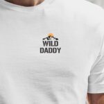 T-Shirt Blanc Wild Daddy coeur Pour homme-1