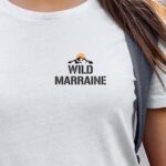 T-Shirt Blanc Wild Marraine coeur Pour femme-1