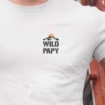 T-Shirt Blanc Wild Papy coeur Pour homme-1