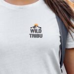 T-Shirt Blanc Wild Tribu coeur Pour femme-1