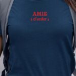 T-Shirt Bleu Marine Amie d'enfer Pour femme-1
