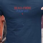 T-Shirt Bleu Marine Beau-Frère parfait Pour homme-1