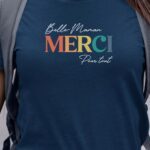 T-Shirt Bleu Marine Belle-Maman merci pour tout Pour femme-1