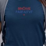 T-Shirt Bleu Marine Binôme parfait Pour femme-1