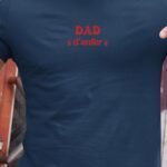 T-Shirt Bleu Marine Dad d'enfer Pour homme-1