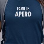 T-Shirt Bleu Marine Famille apéro face Pour femme-1
