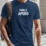 T-Shirt Bleu Marine Famille apéro face Pour homme-2