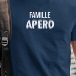 T-Shirt Bleu Marine Famille apéro face Pour homme-1