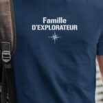 T-Shirt Bleu Marine Famille d'explorateur Pour homme-1