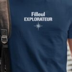 T-Shirt Bleu Marine Filleul explorateur Pour homme-1