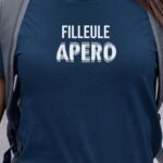 T-Shirt Bleu Marine Filleule apéro face Pour femme-1