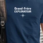 T-Shirt Bleu Marine Grand-Frère explorateur Pour homme-1