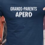 T-Shirt Bleu Marine Grands-Parents apéro face Pour homme-1