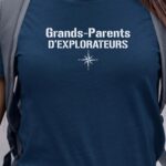 T-Shirt Bleu Marine Grands-Parents d'explorateurs Pour femme-1